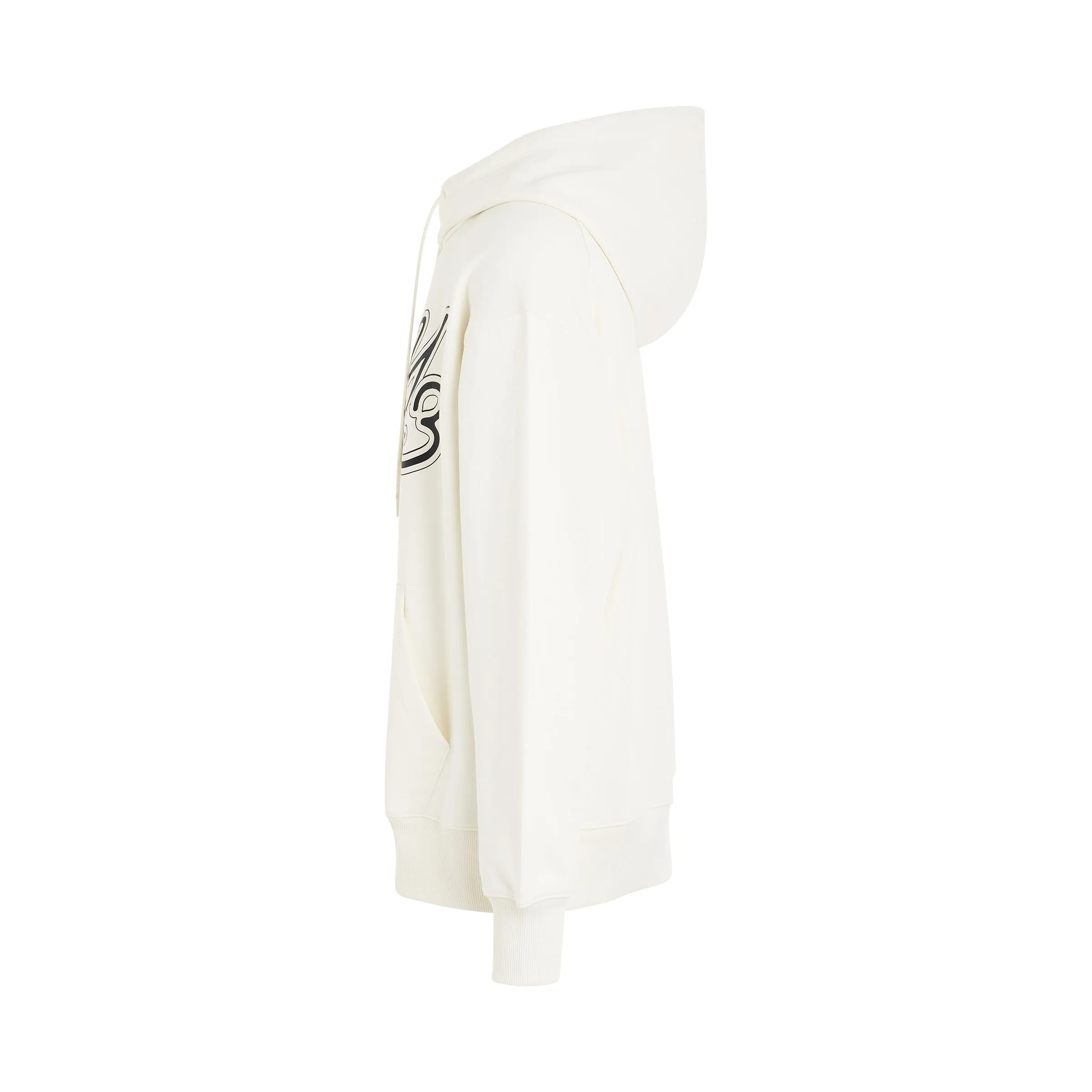Graphic Logo Hoodie in Off White sold by MARAIS product image thumbnail 3