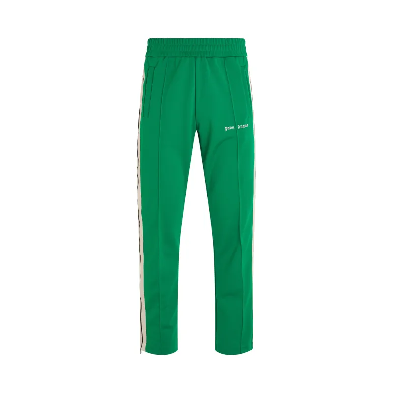 Classic Logo Track Pants in Green/Off White sold by MARAIS
