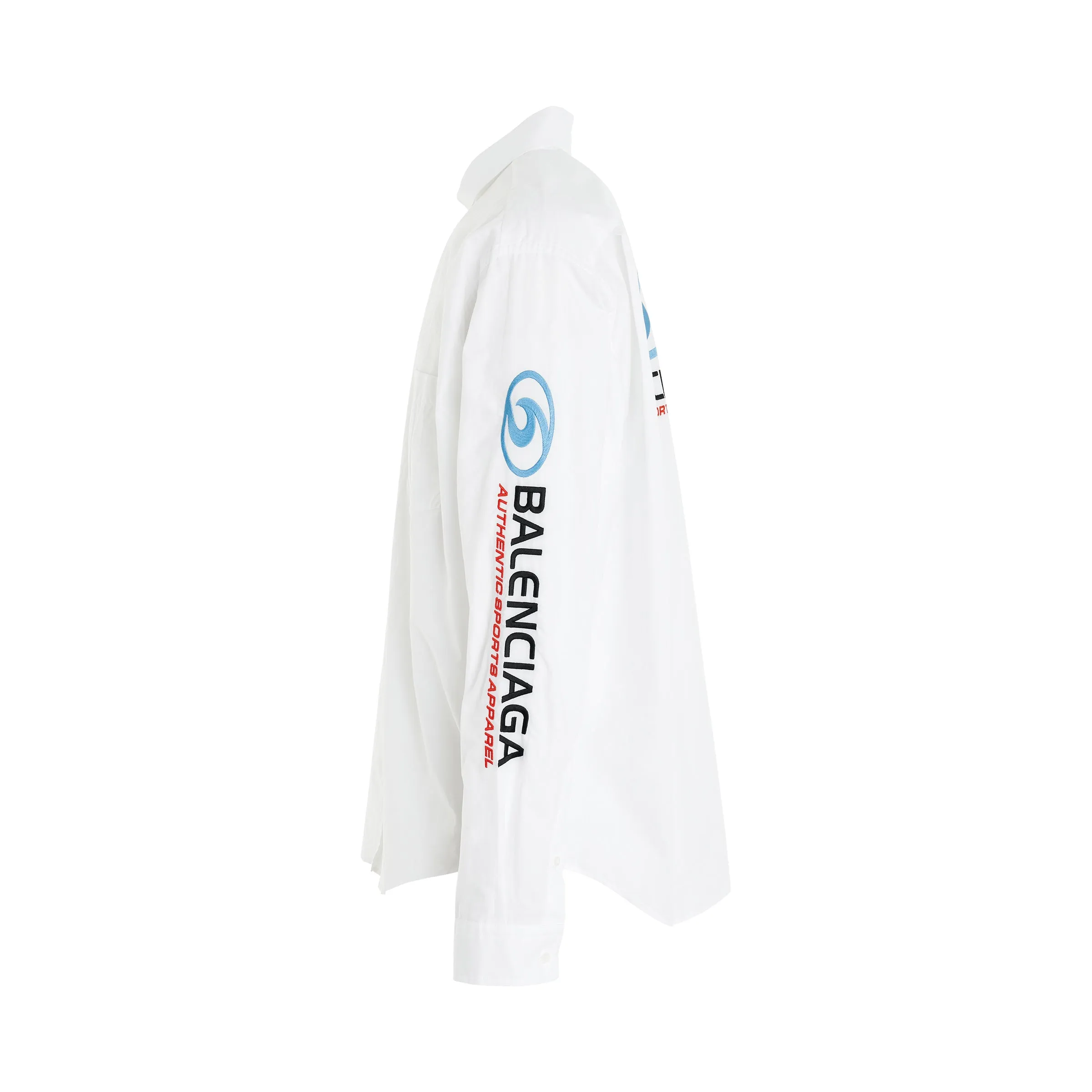 Long-Sleeve Large Fit Shirt in White sold by MARAIS product image thumbnail 3