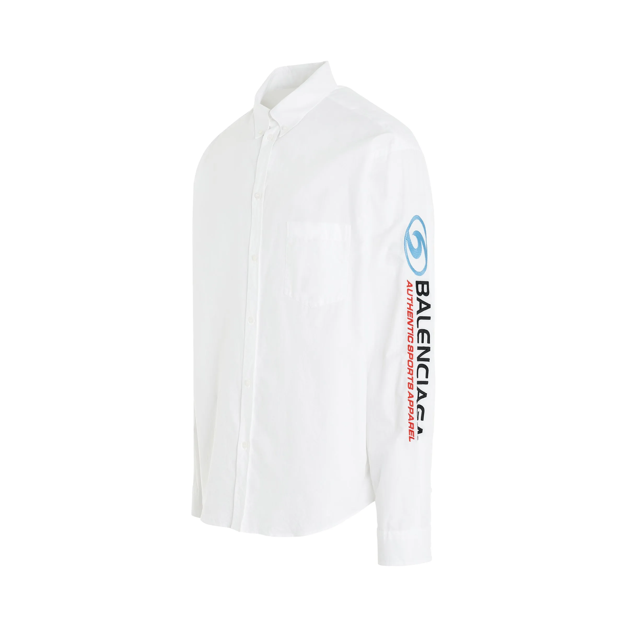 Long-Sleeve Large Fit Shirt in White sold by MARAIS product image thumbnail 2