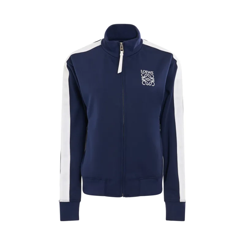 Technical Jersey Tracksuit Jacket in Marine sold by MARAIS