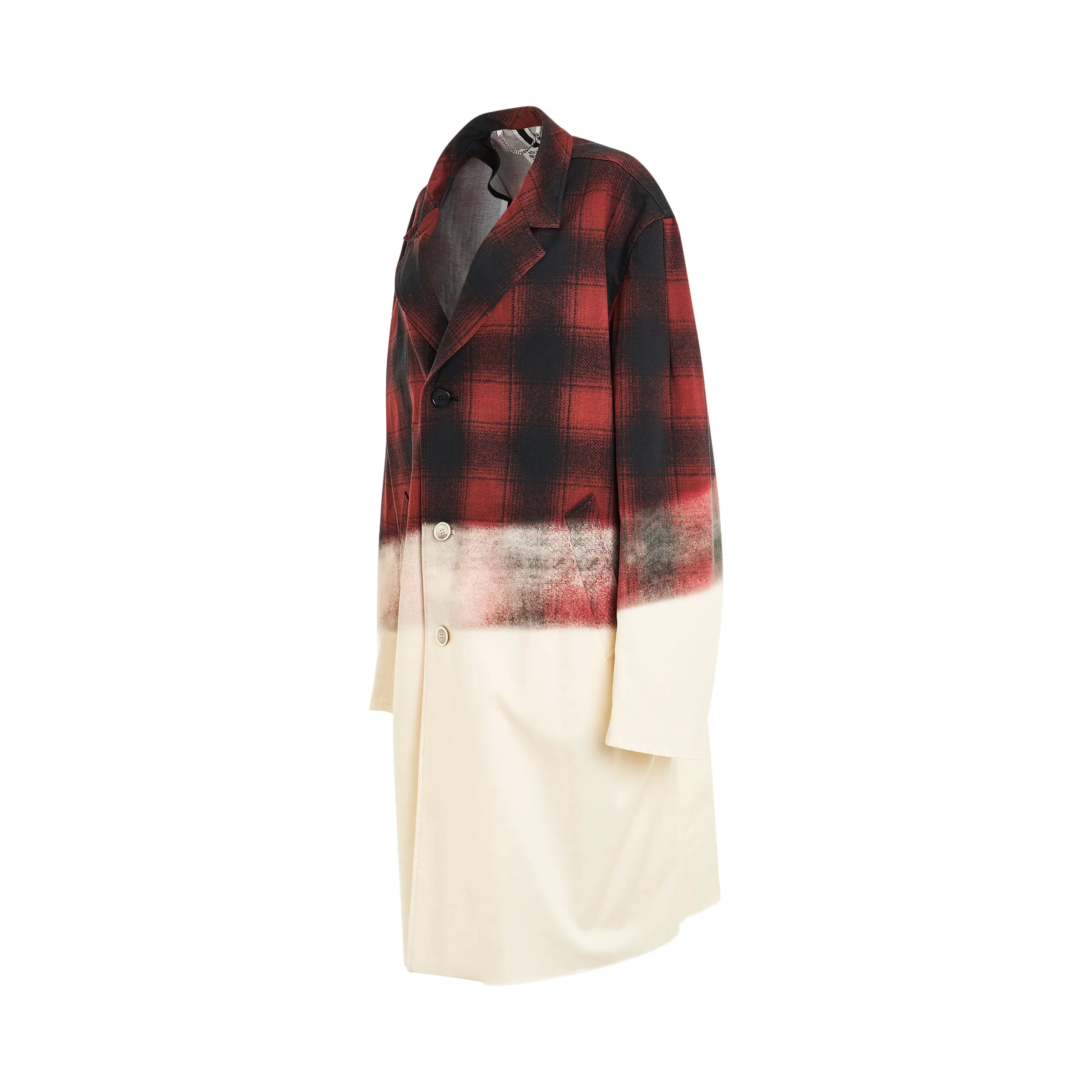 Maison Margiela x Pendleton Checked Coat in Red/Black sold by MARAIS product image thumbnail 3