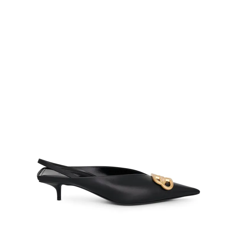 BB Square KnifeMule in Black/Gold sold by MARAIS