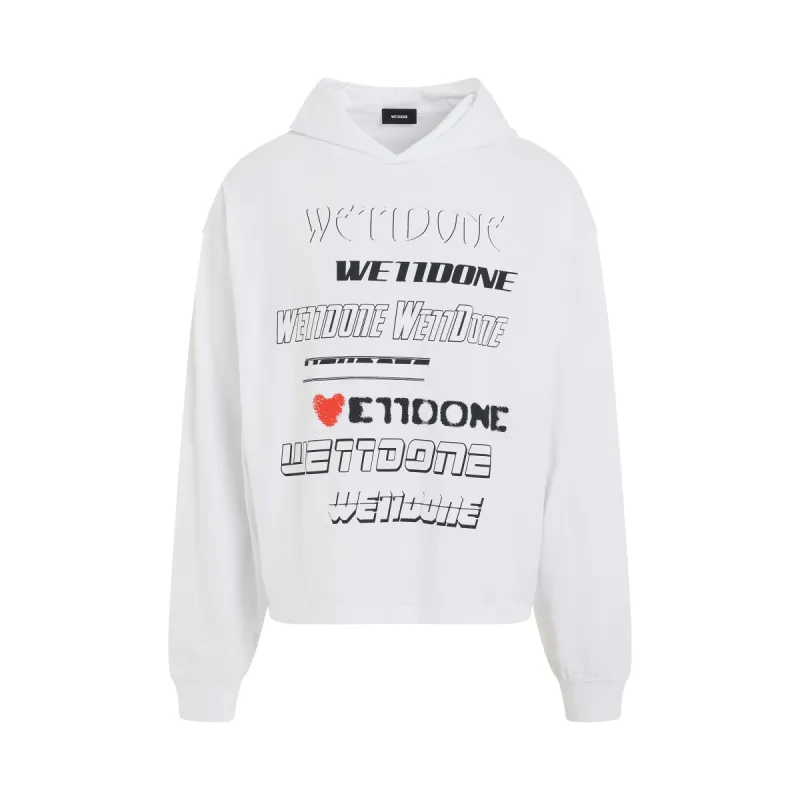 Love Logo Hoodie in White sold by MARAIS
