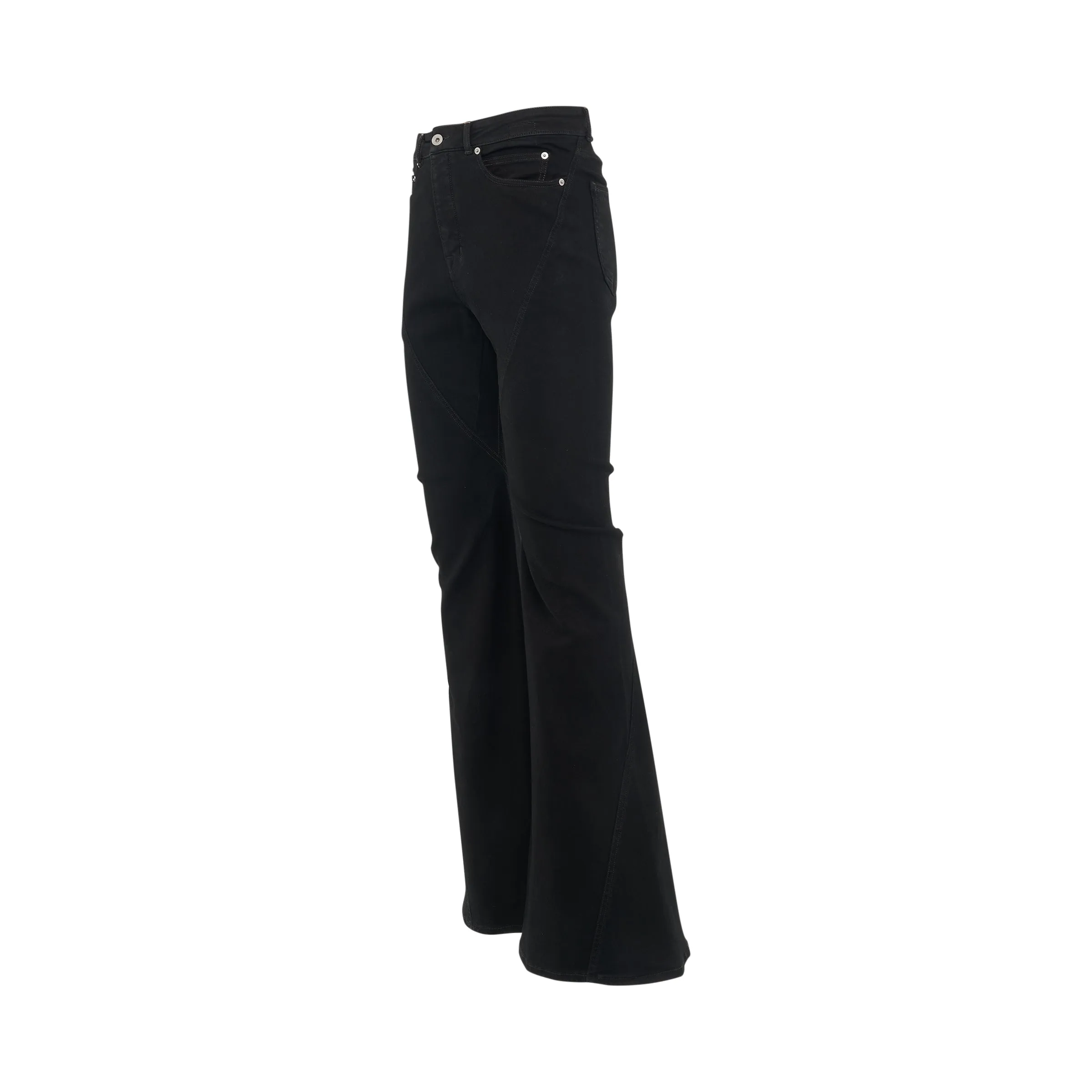 Bias Bootcut Denim Pants in Black sold by MARAIS product image thumbnail 2