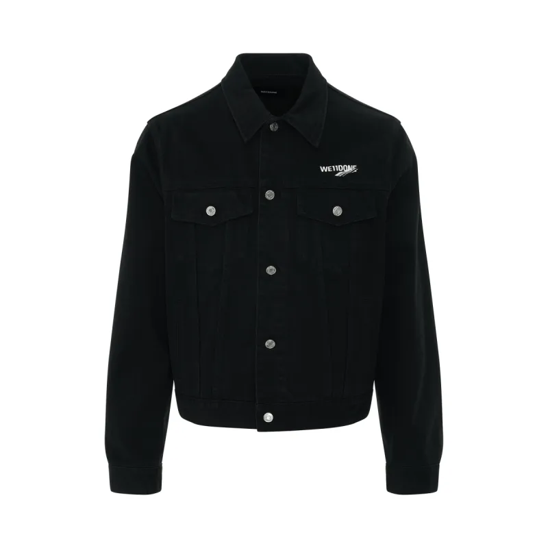 Regular Fit Denim Jacket in Black sold by MARAIS
