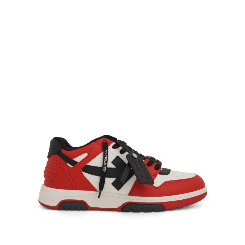 Out Of Office Calf Leather Sneaker in Red/Black sold by MARAIS