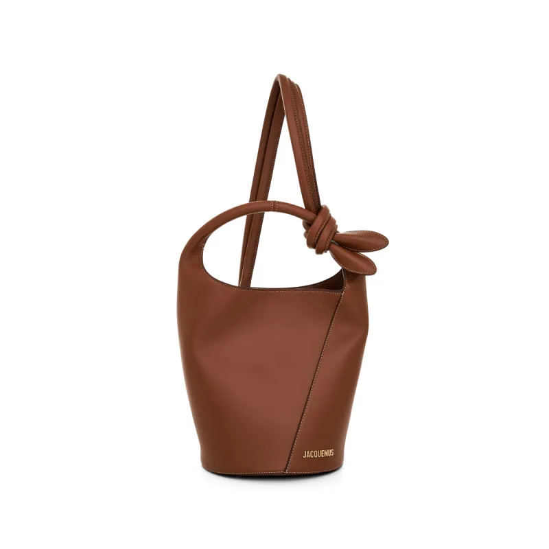 Le Petit Tourni Leather Bag in Light Brown 2 made by Jacquemus