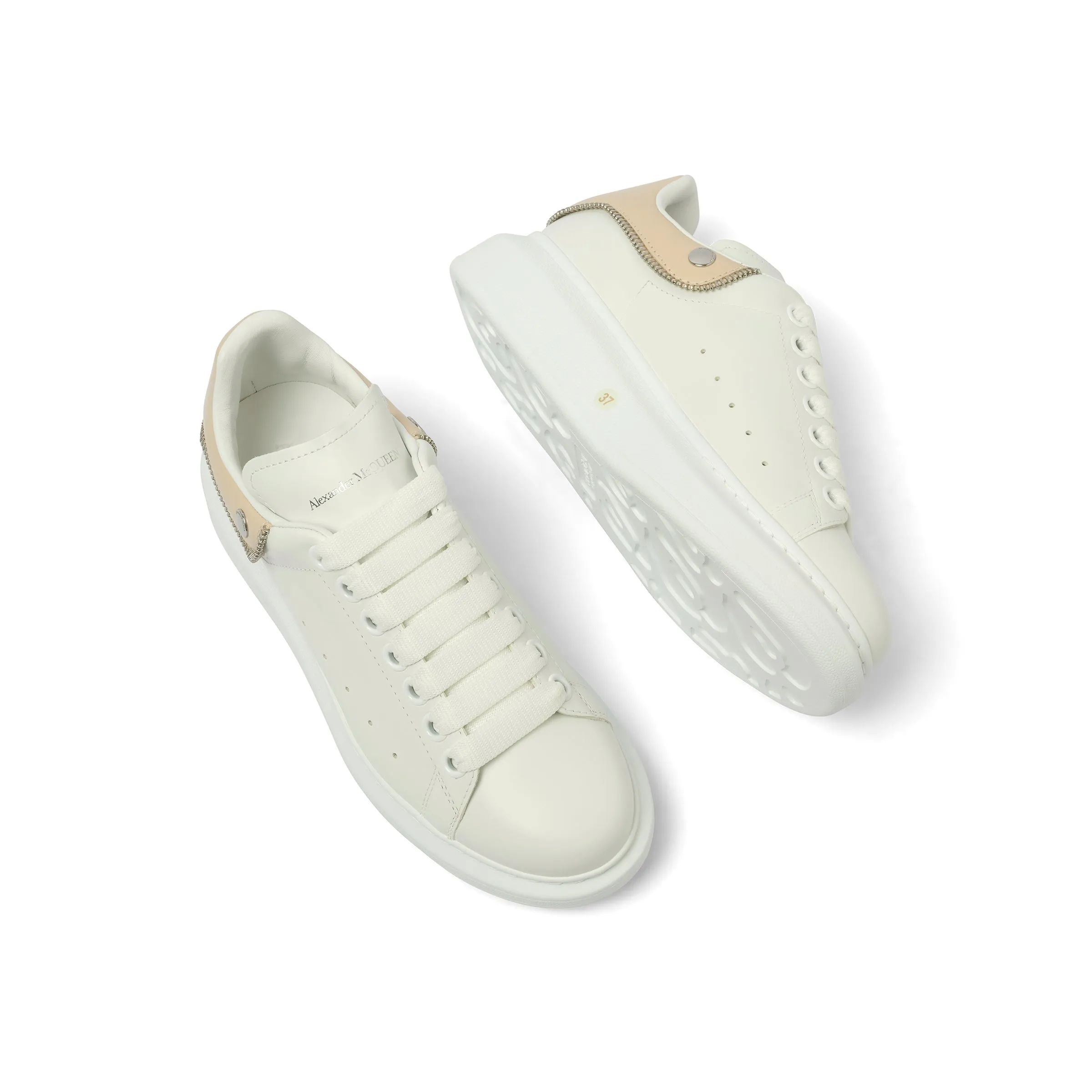 Larry Oversized Sneaker in White/Oat/Silver sold by MARAIS product image thumbnail 4
