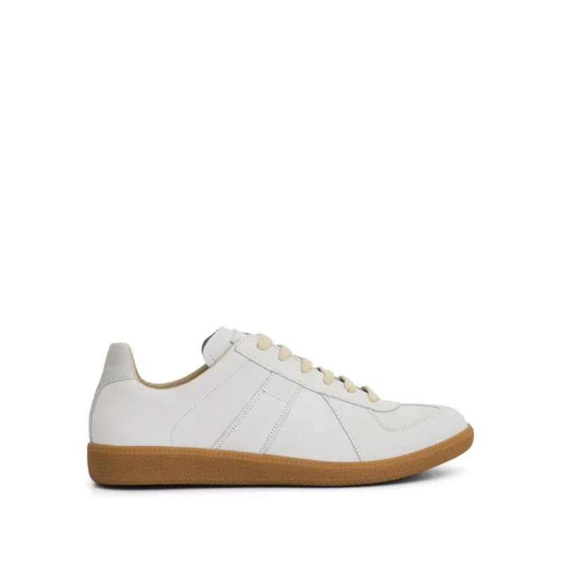 Replica Leather Sneaker in Light Grey sold by MARAIS