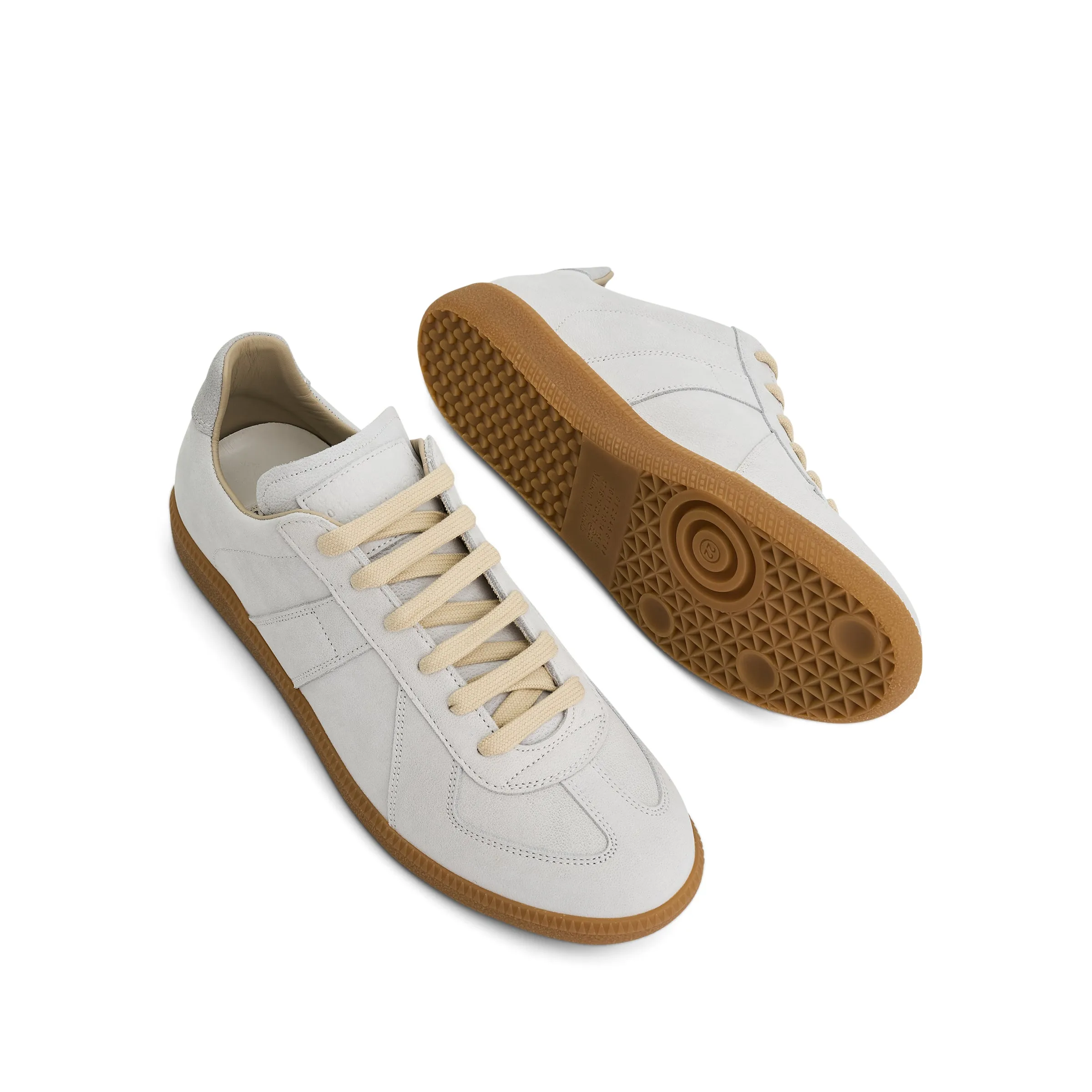 Replica Leather Sneaker in Light Grey sold by MARAIS product image thumbnail 4