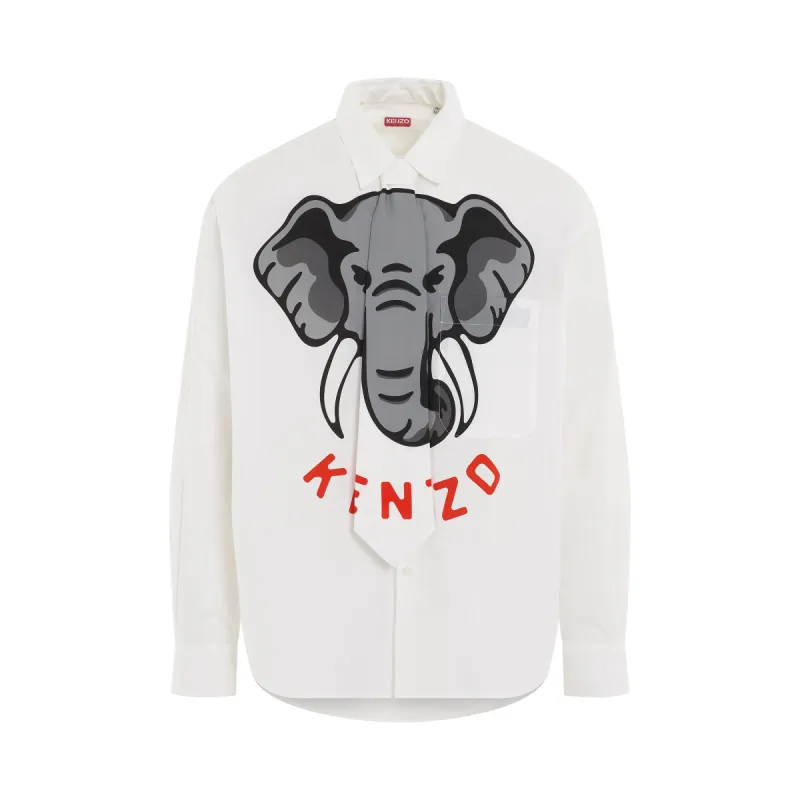 Tie Casual Shirt in Off White sold by MARAIS