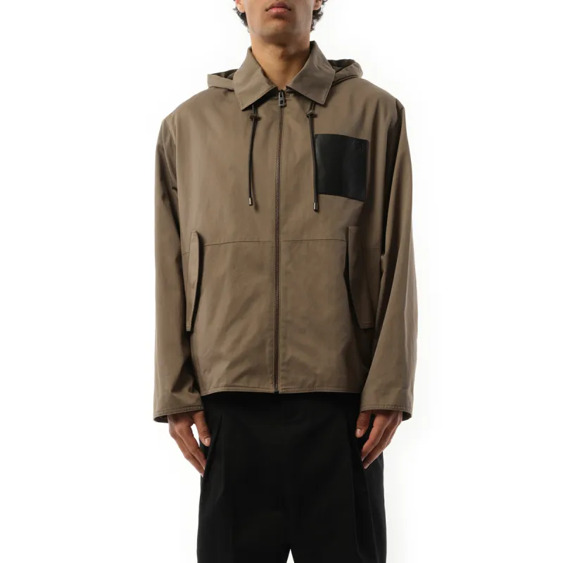 Hooded Jacket in Khaki/Brown sold by MARAIS