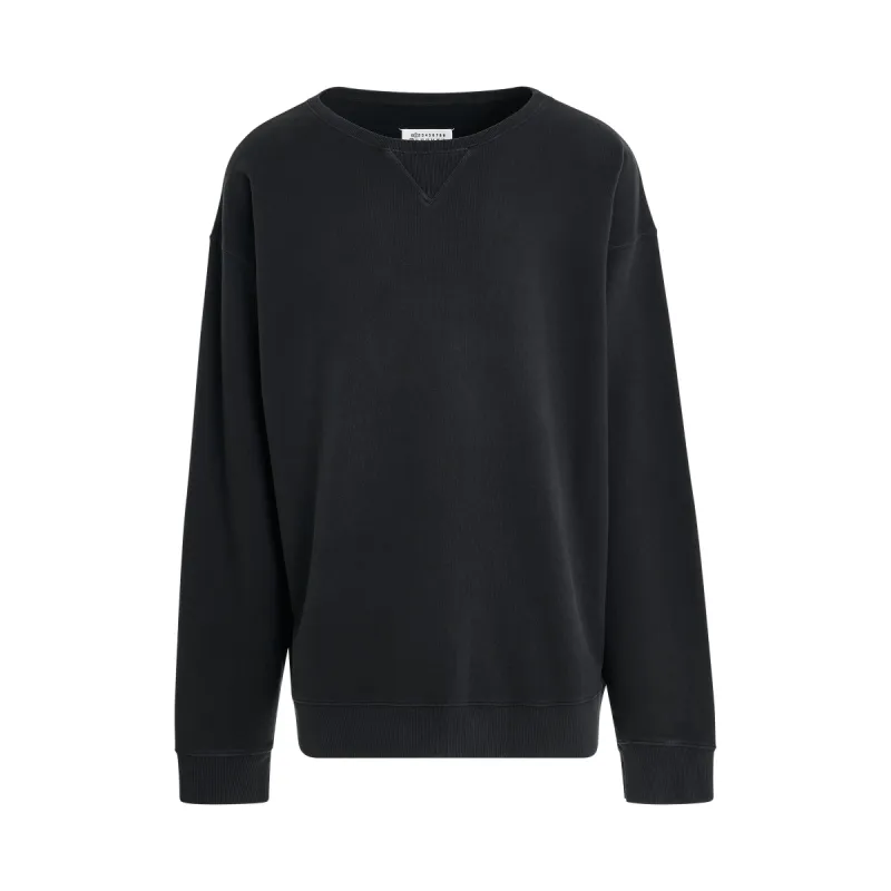 Open Neck Oversized Sweatshirt in Anthracite sold by MARAIS
