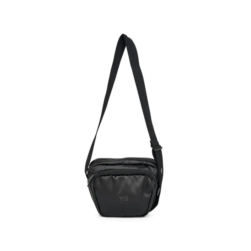 Y-3 Logo Crossbody Bag in Black sold by MARAIS
