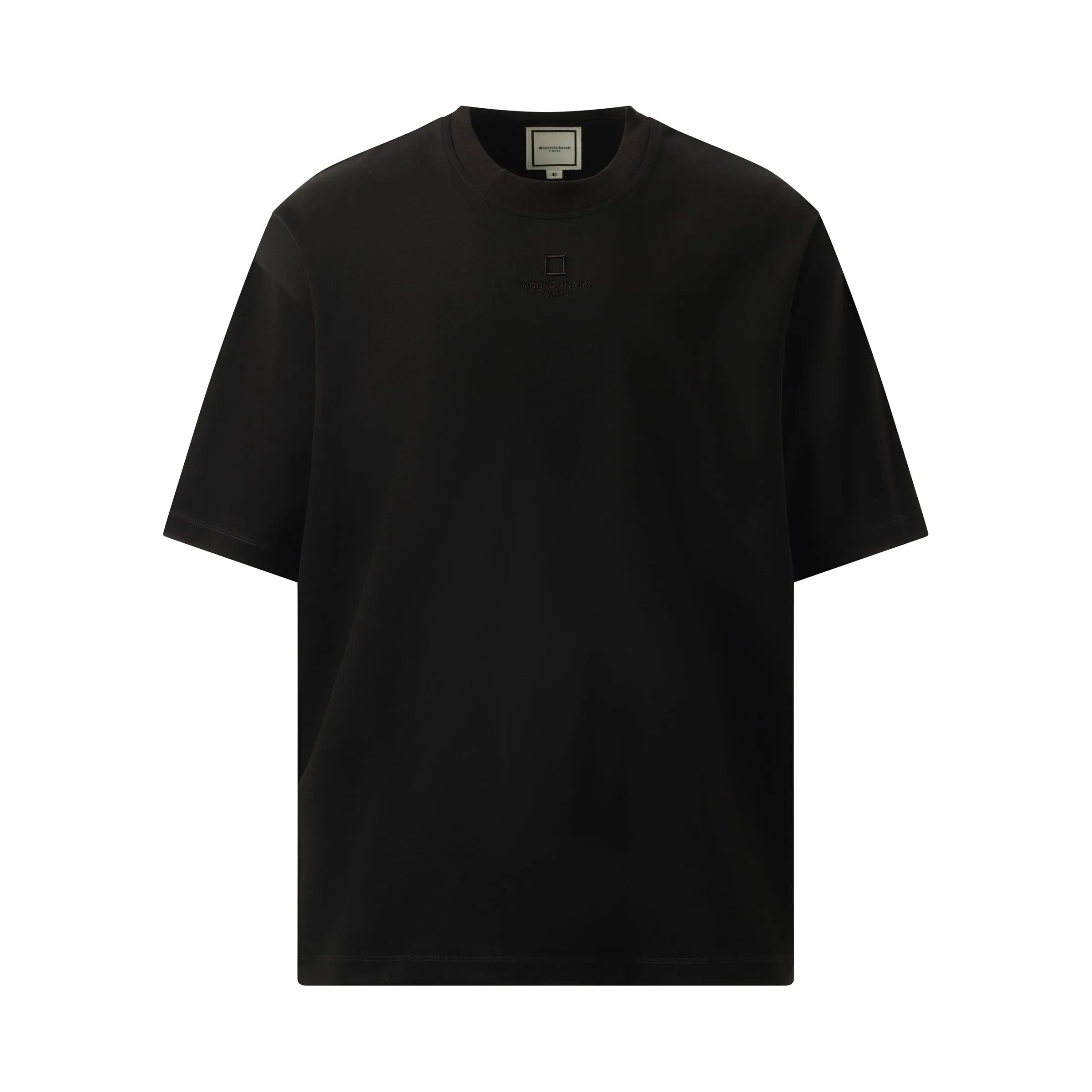 Square Embroidery T-Shirt in Black sold by MARAIS product image thumbnail 2
