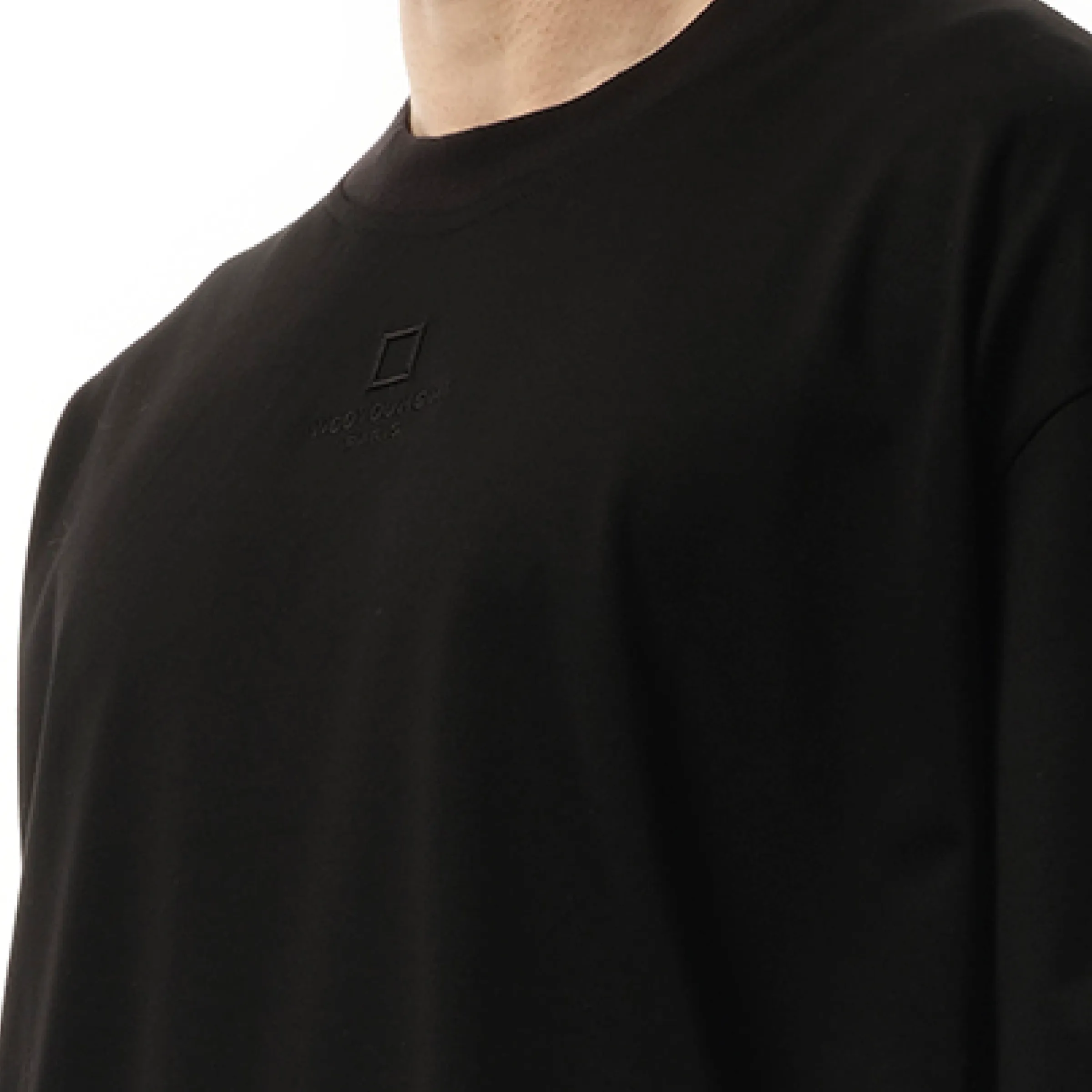 Square Embroidery T-Shirt in Black sold by MARAIS product image thumbnail 3