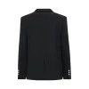 Twill 6 Button Jacket in Black sold by MARAIS