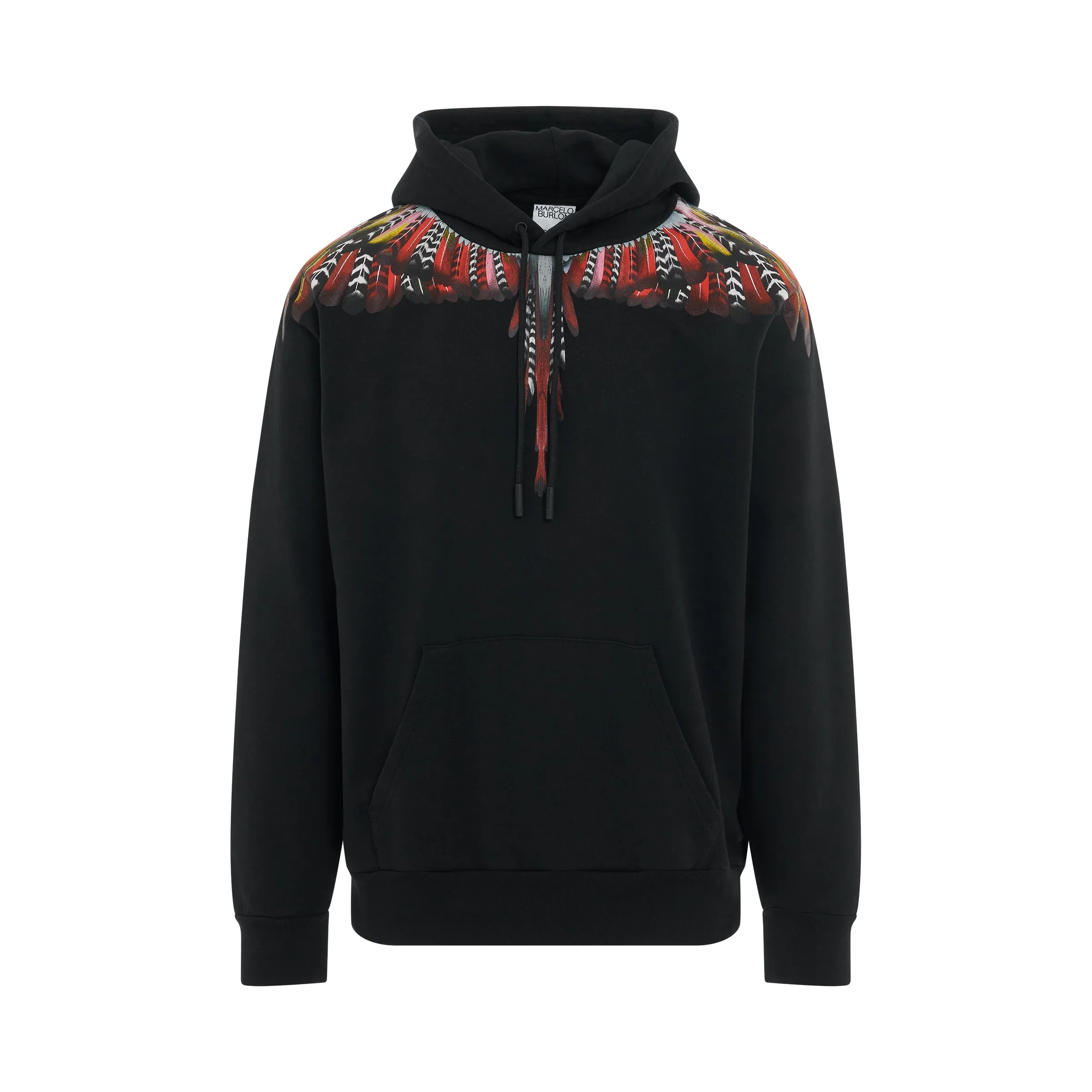 Grizzly Wings Regular Fit Hoodie in Black/Red sold by MARAIS