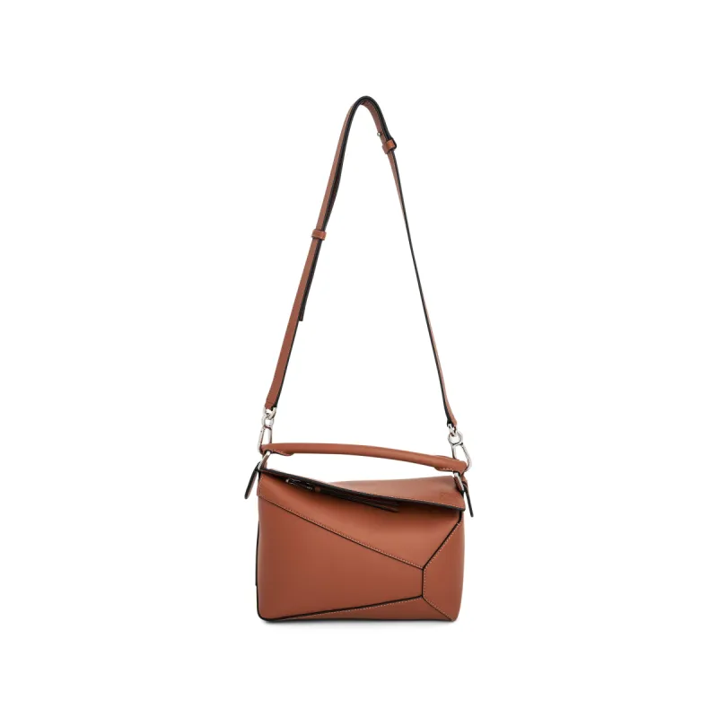 Small Puzzle Edge Bag in Tan sold by MARAIS