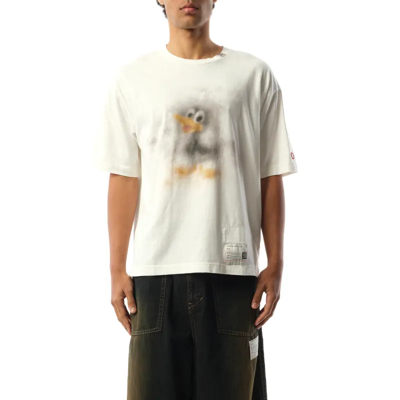 Duck Printed T-Shirt in White sold by MARAIS