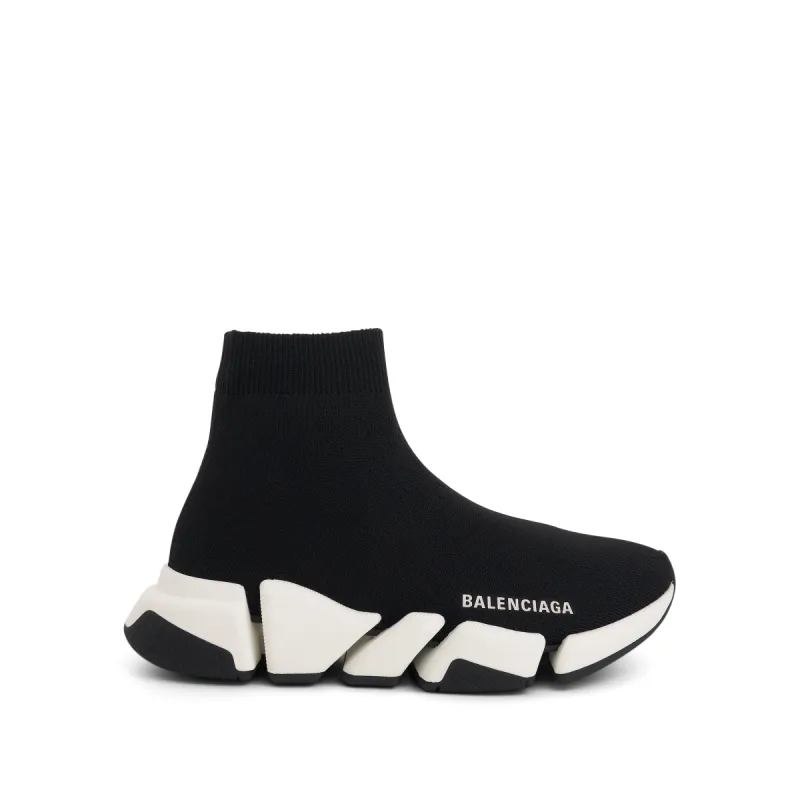 Speed 2.0 Knit Sneakers in Black/White sold by MARAIS