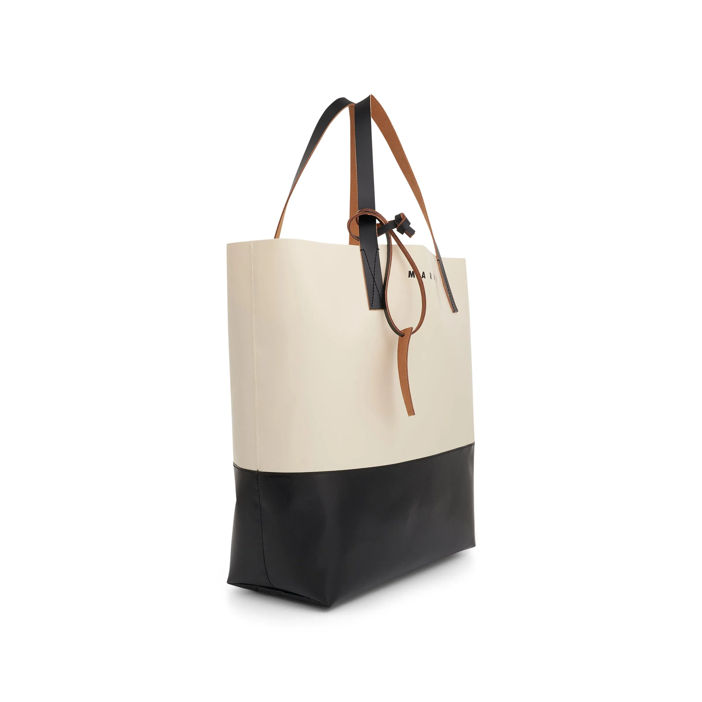 Tribeca Shopping Bag in Silk White/Black sold by MARAIS product image thumbnail 2