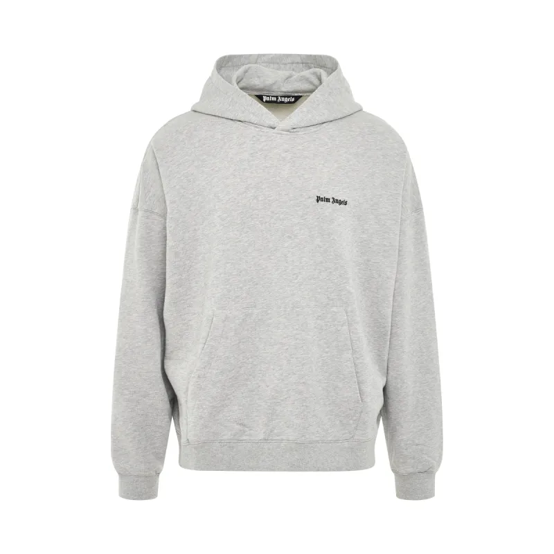 Embroidered Logo Hoodie in Melange Grey sold by MARAIS
