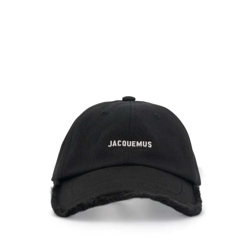 Artichaut Fringe Baseball Cap in Black made by Jacquemus