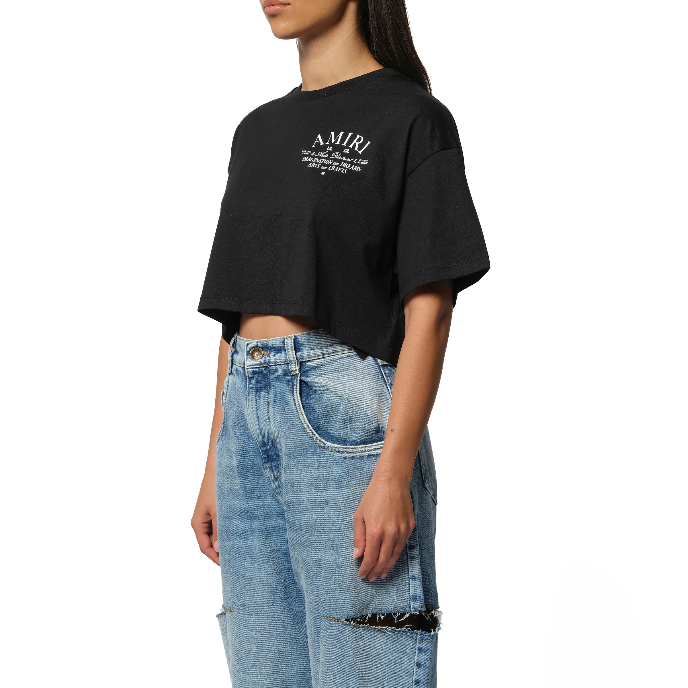 Arts District Cropped T-Shirt in Black sold by MARAIS product image thumbnail 5