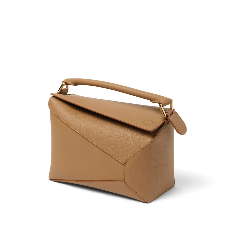 Small Puzzle Edge Bag in Toffee sold by MARAIS
