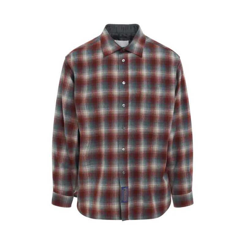 Long Sleeve Check Shirt in Rust sold by MARAIS