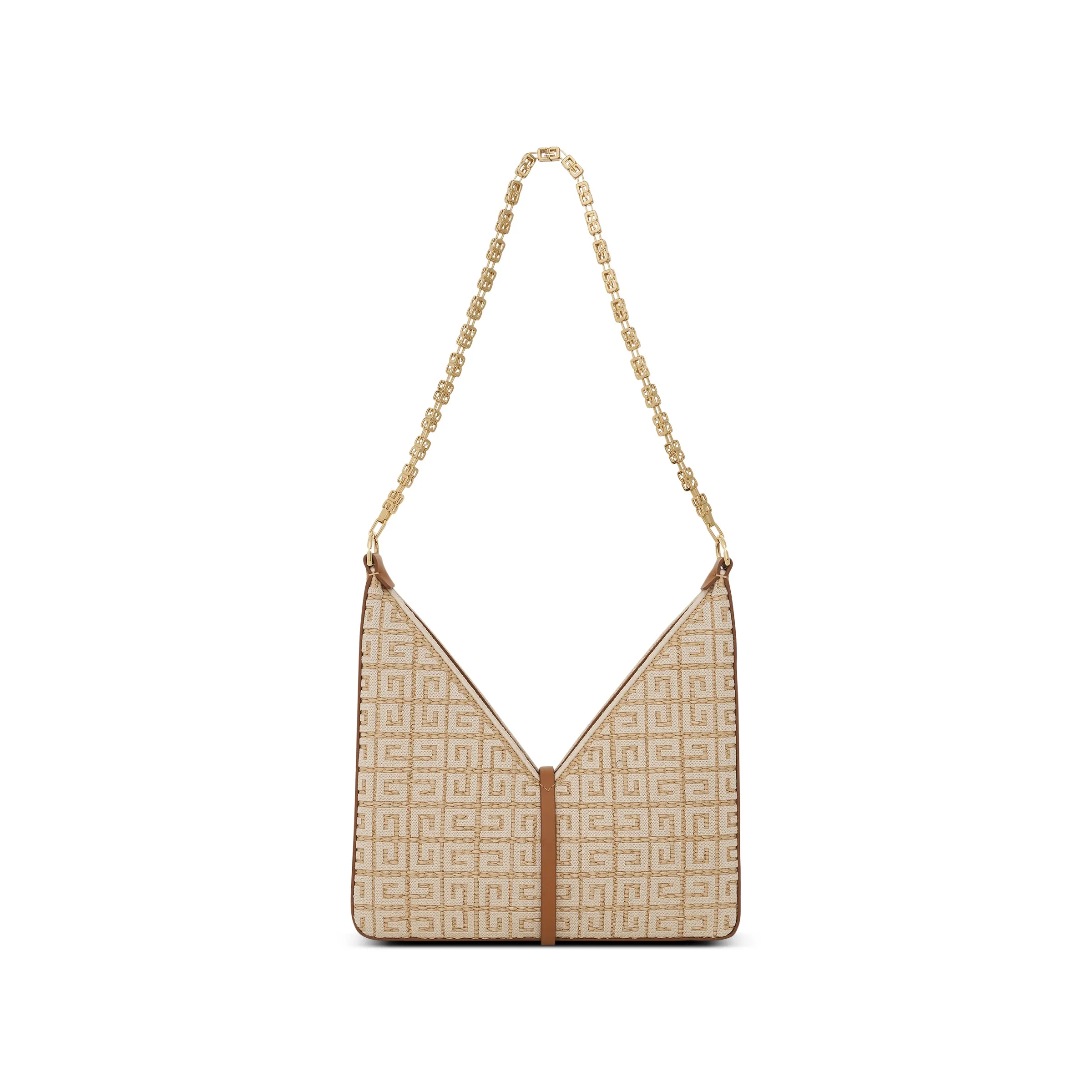 Small Cut Out Bag with Chain in Woven in Natural sold by MARAIS product image thumbnail 3