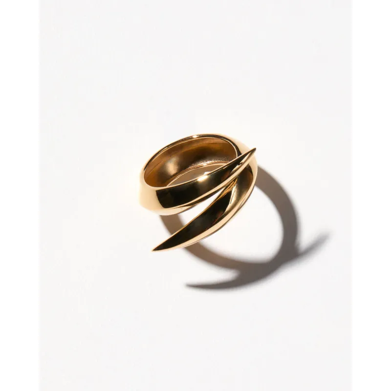 Spear Wrap Ring in Gold sold by MARAIS
