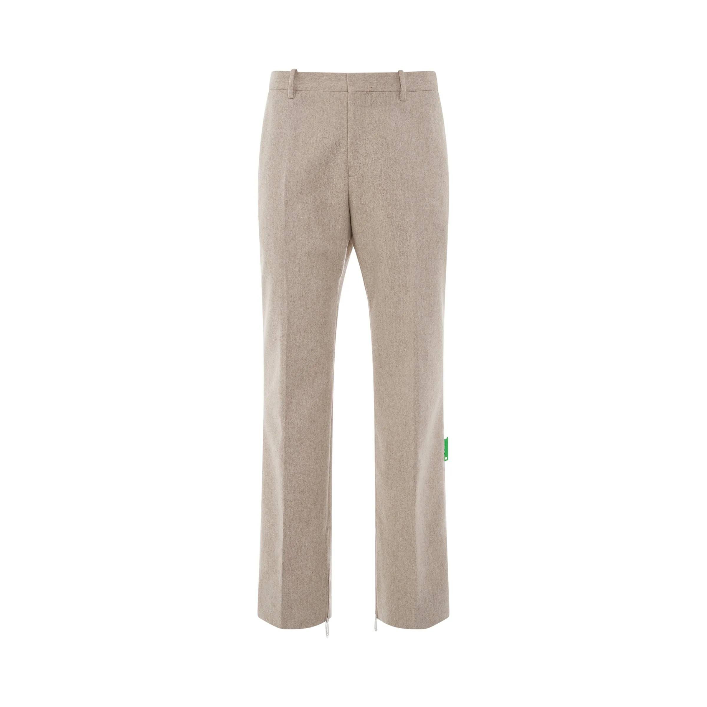 Tag Wool Slim Zip Pant in Bone sold by MARAIS