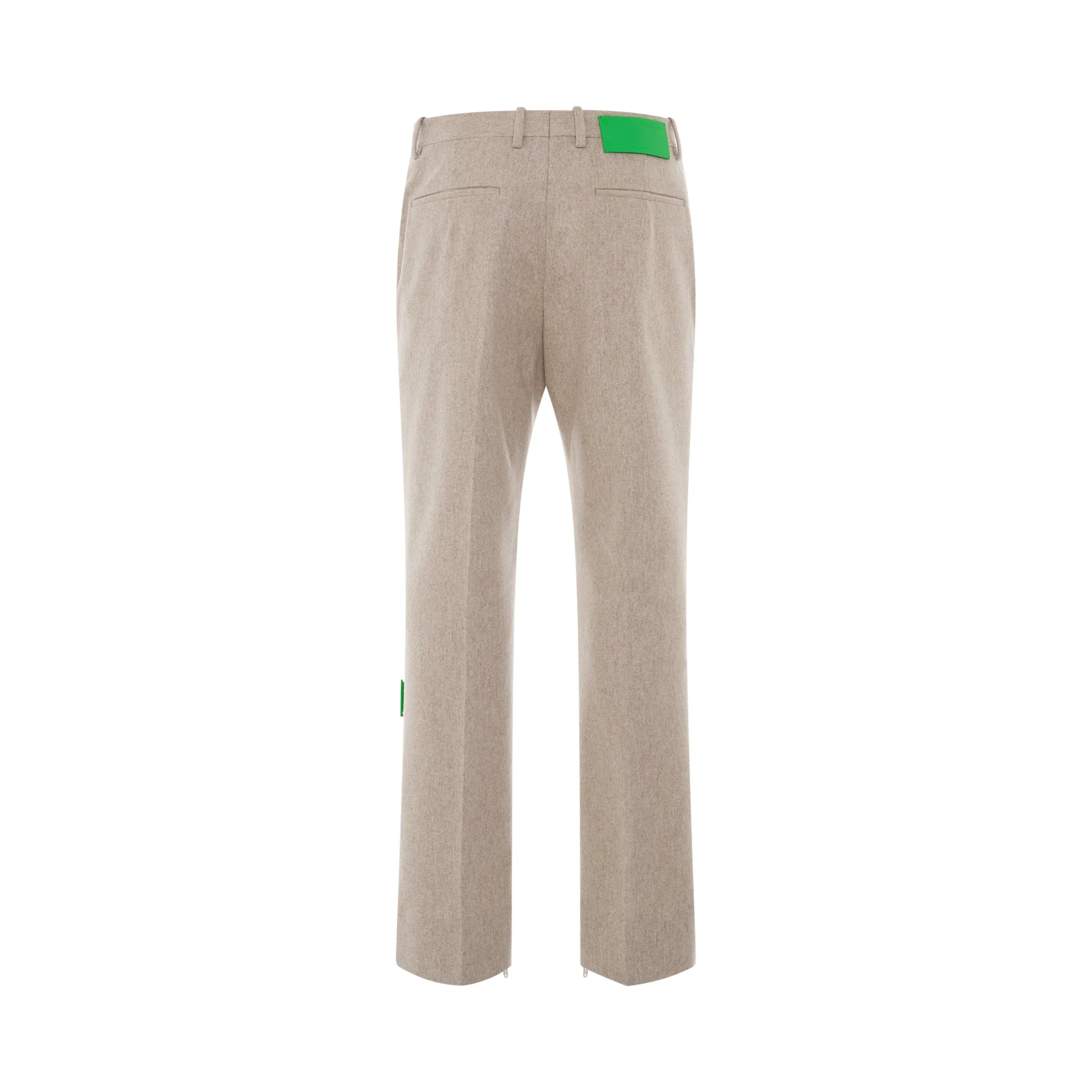 Tag Wool Slim Zip Pant in Bone sold by MARAIS product image thumbnail 4