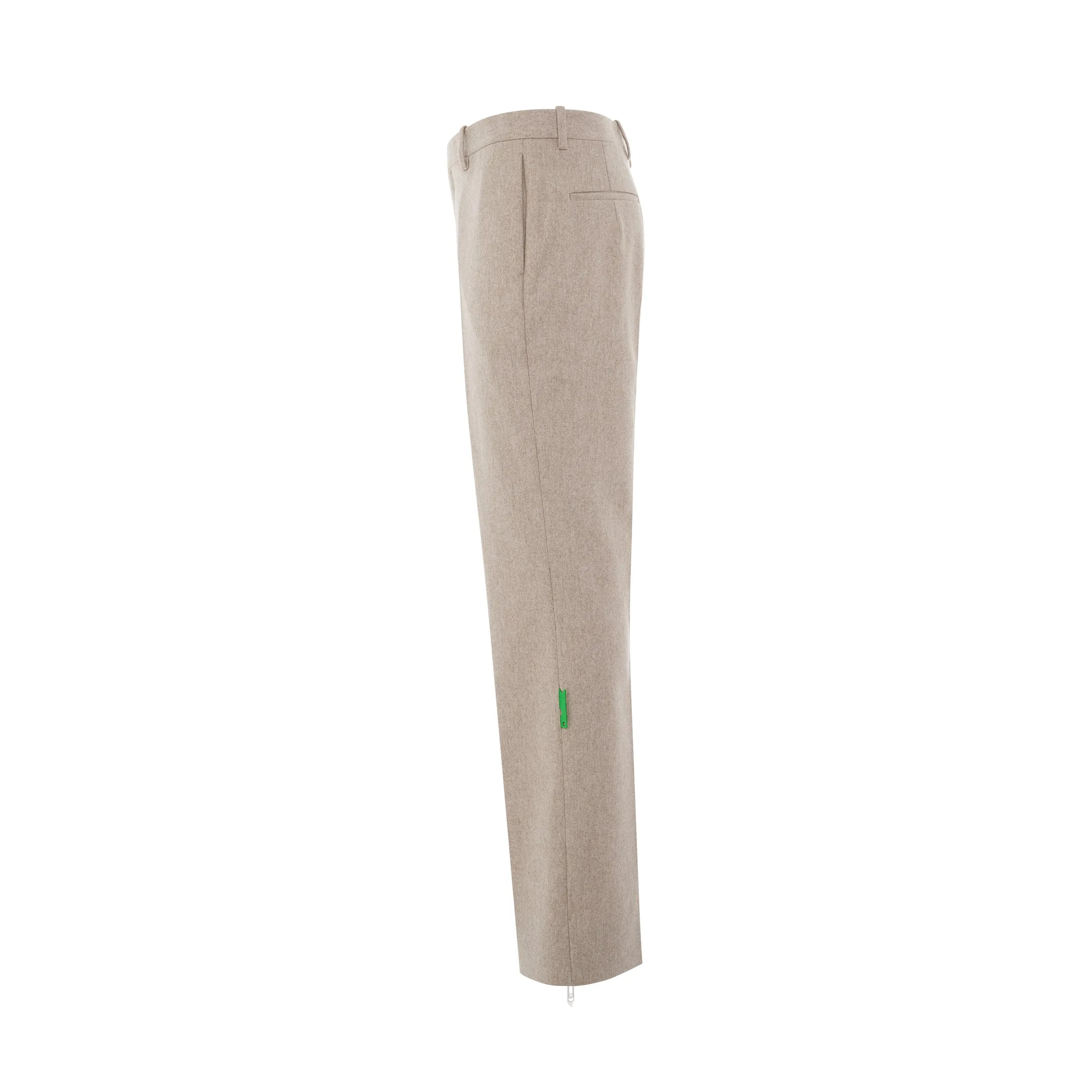 Tag Wool Slim Zip Pant in Bone sold by MARAIS product image thumbnail 3
