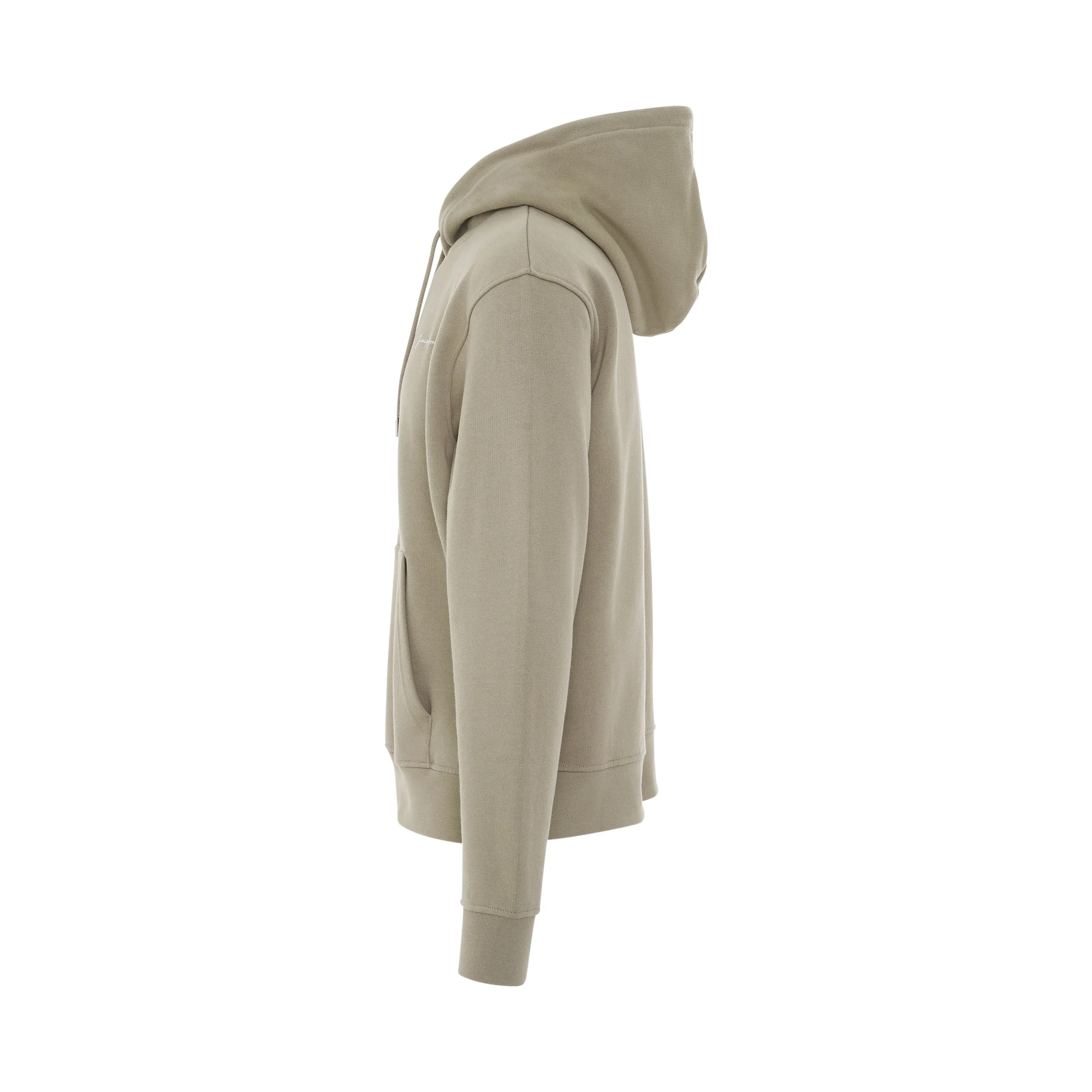 Signature Embroidered Logo Hoodie in Light Khaki sold by MARAIS product image thumbnail 3