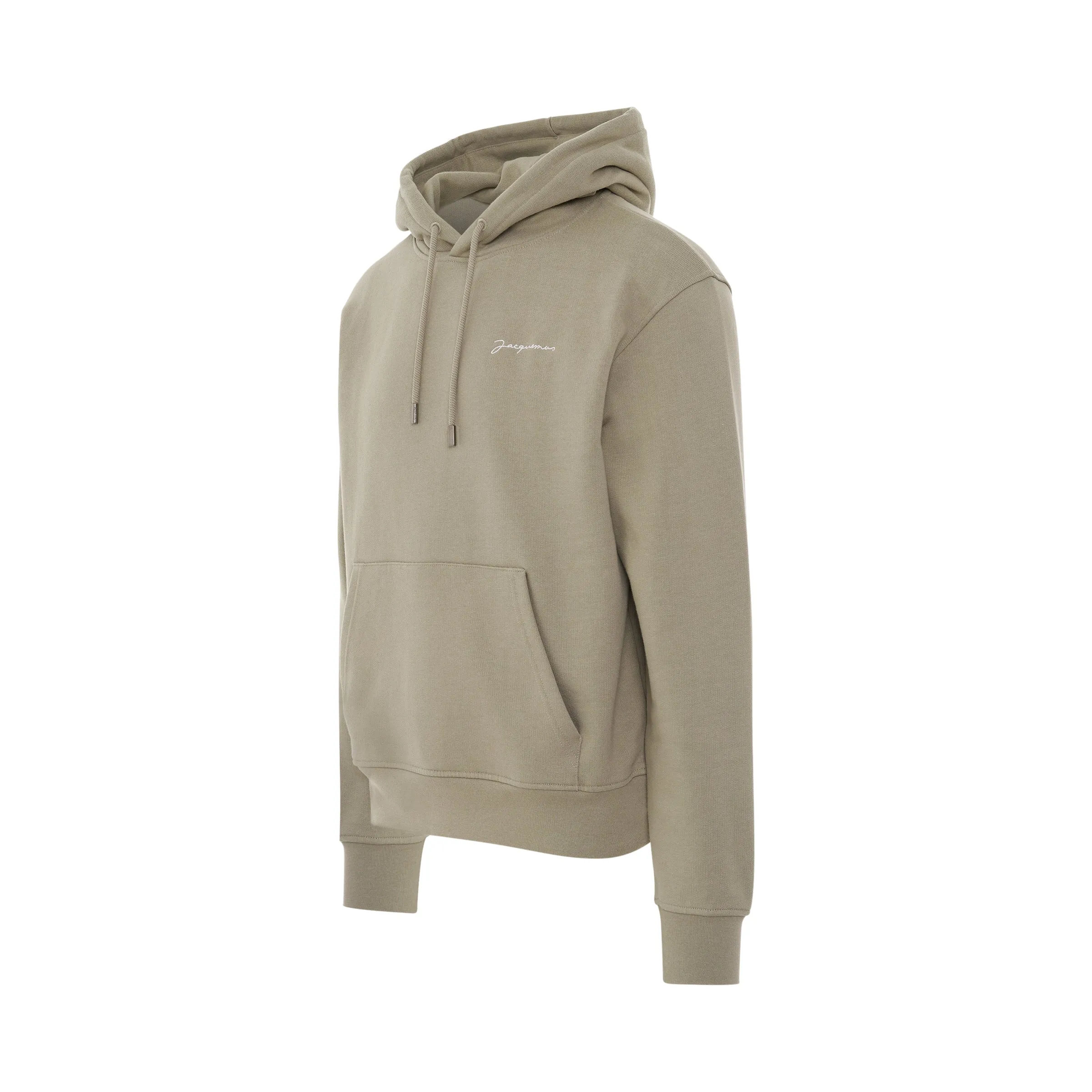 Signature Embroidered Logo Hoodie in Light Khaki sold by MARAIS product image thumbnail 2