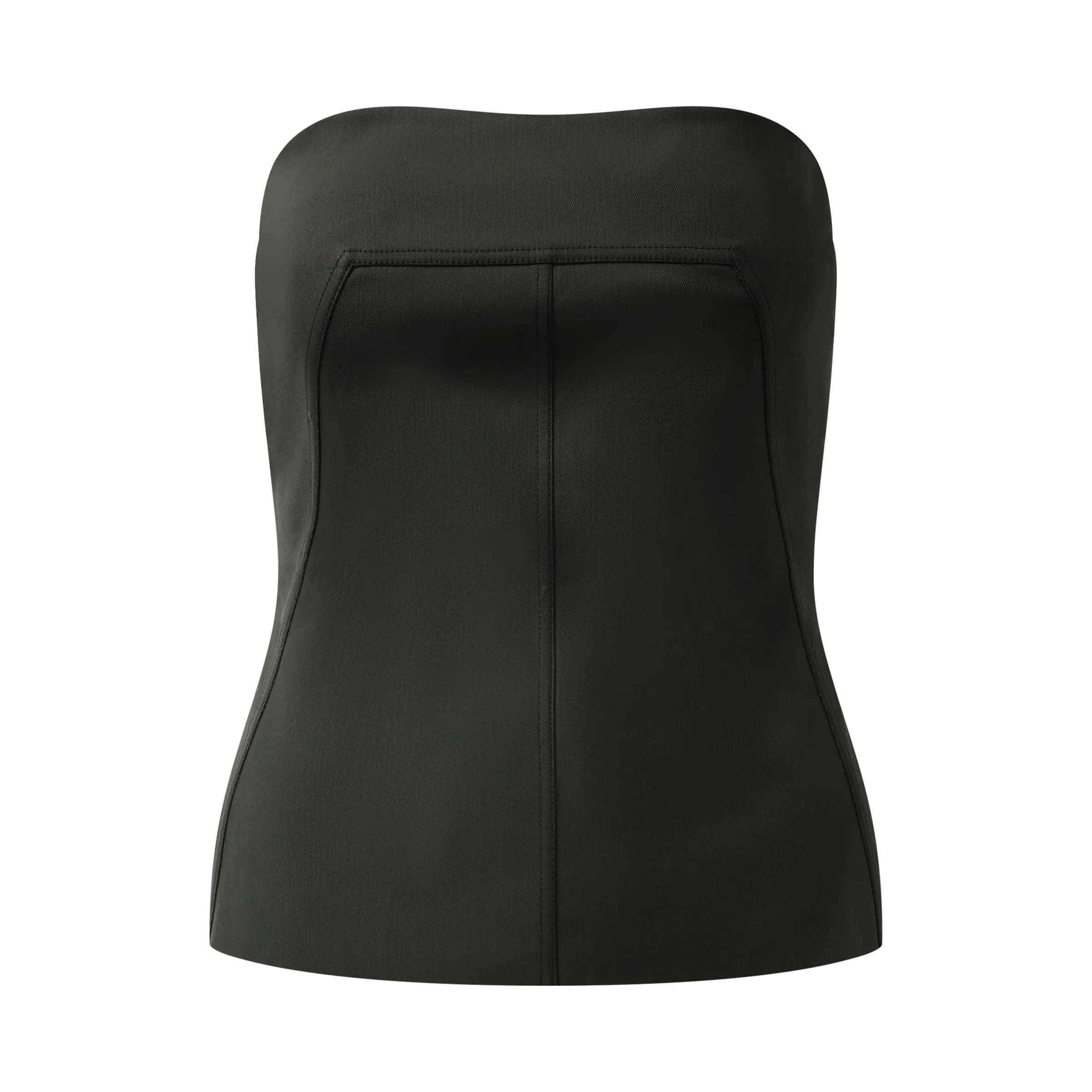 Stretch Denim Bustier Top in Black sold by MARAIS product image thumbnail 2