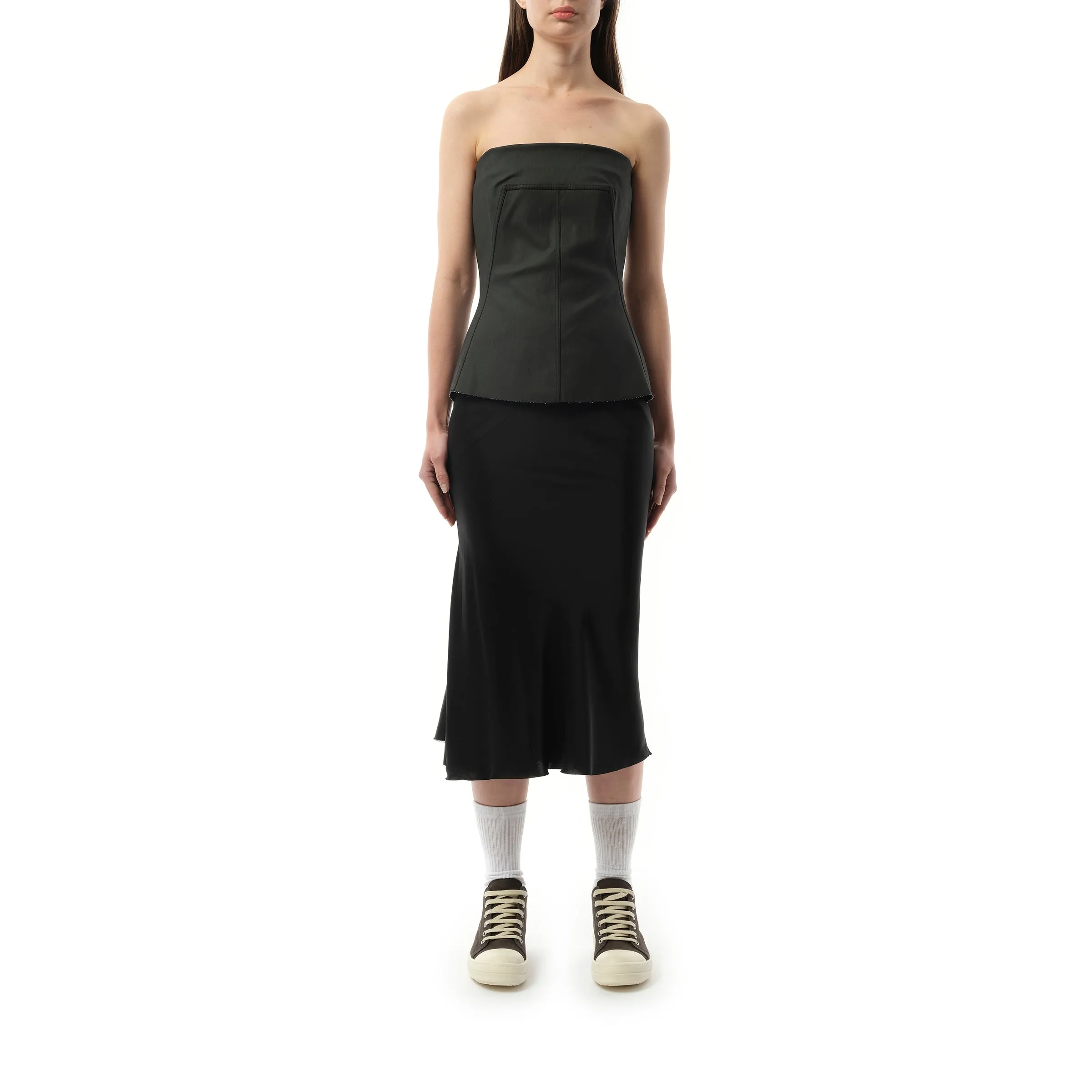 Stretch Denim Bustier Top in Black sold by MARAIS product image thumbnail 4