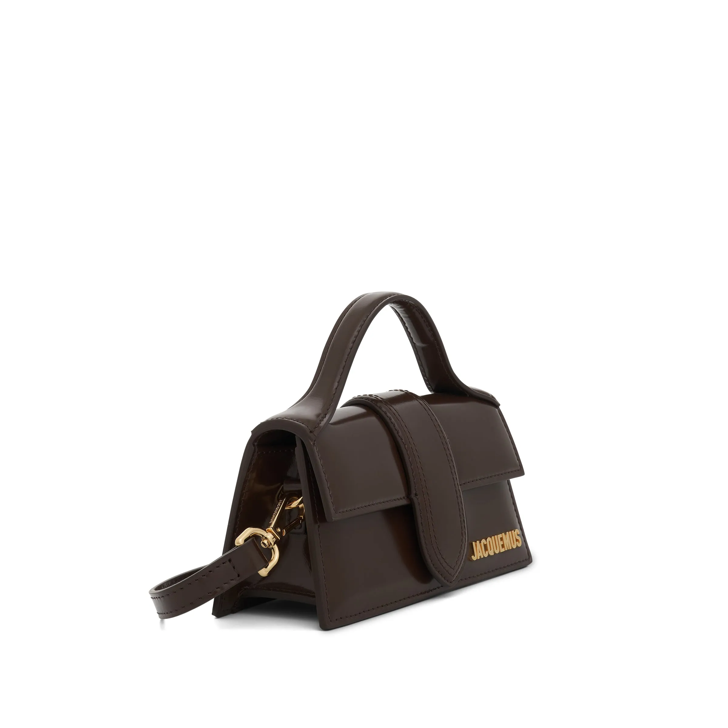 Le Bambino Small Patent Leather Bag in Midnight Brown sold by MARAIS product image thumbnail 2
