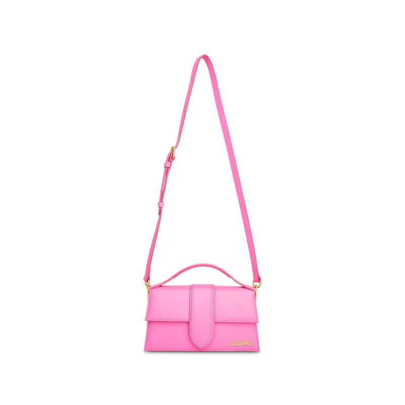 Le Grand Bambino Leather Bag in Neon Pink sold by MARAIS