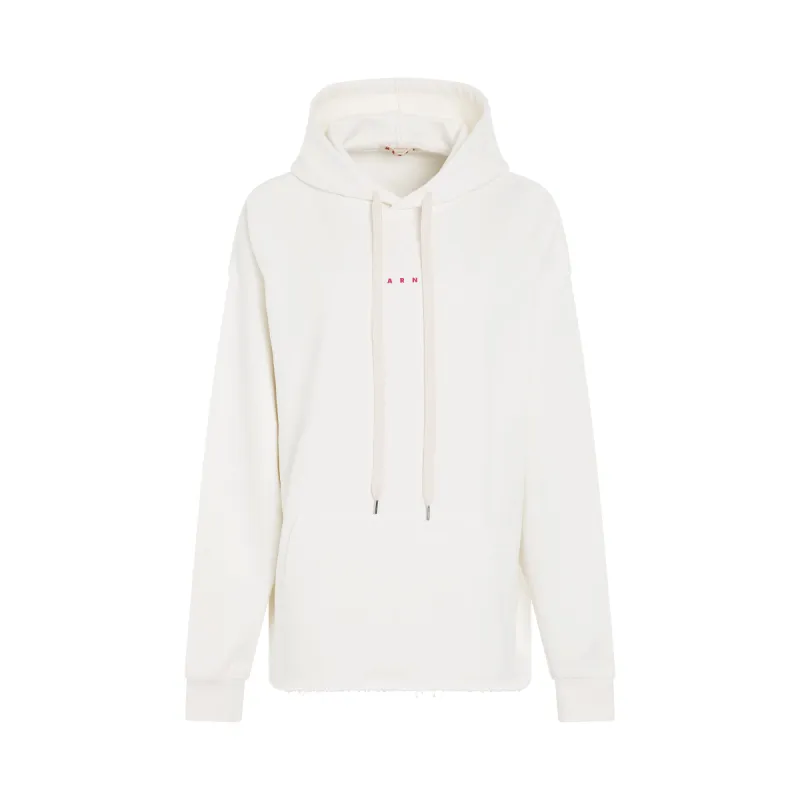Small Logo Hoodie in White sold by MARAIS