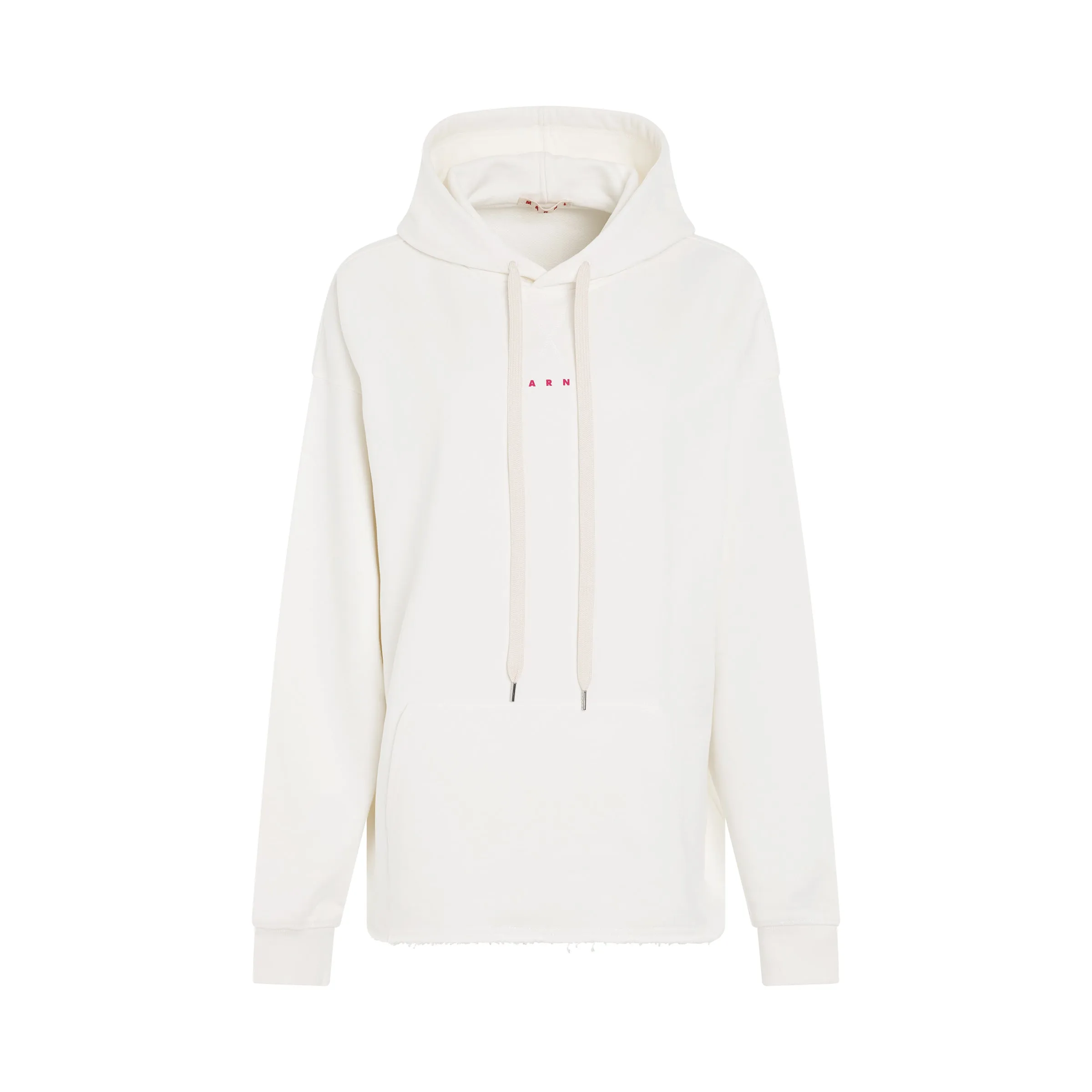 Small Logo Hoodie in White sold by MARAIS