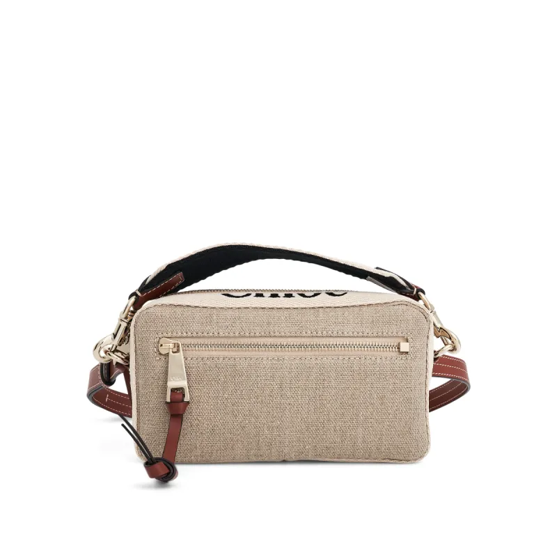 Chloe Woody Embroidered Leather Bag in Sepia Brown sold by MARAIS