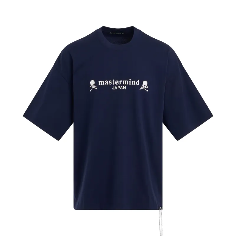 Classic Logo and Skull Boxy Fit T-Shirt in Navy sold by MARAIS