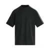 3 Stripe T-Shirt in Black/Off White sold by MARAIS