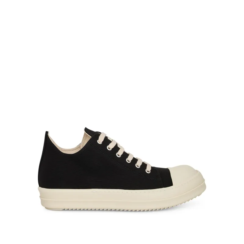 Cotton Barre Sneaker in Black/Milk sold by MARAIS