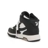 Out Of Office Mid Top Leather Sneakers in Black/White sold by MARAIS